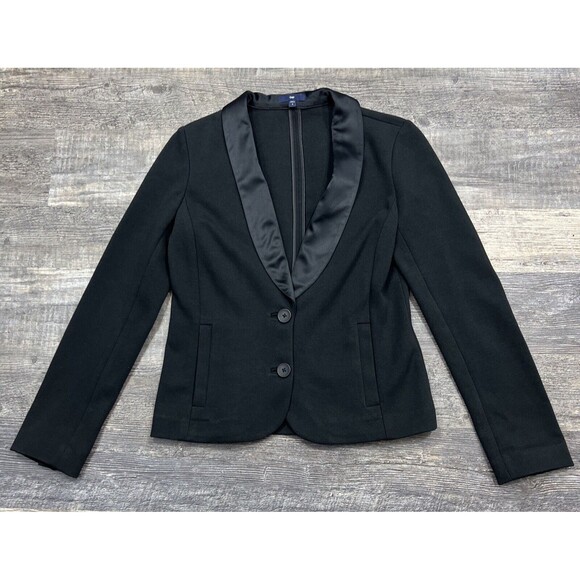 Gap Blazer Black Jacket Women's 2 Button Single Breasted Size Small - Picture 10 of 10